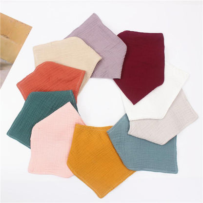 Children's Gauze Cotton Triangle Saliva Towel Baby Bib