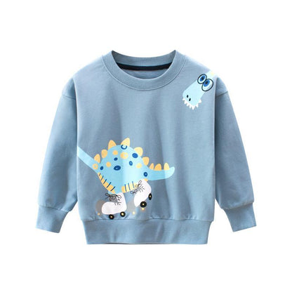 Children's Sweater Dinosaur Cartoon Round Neck Pullover