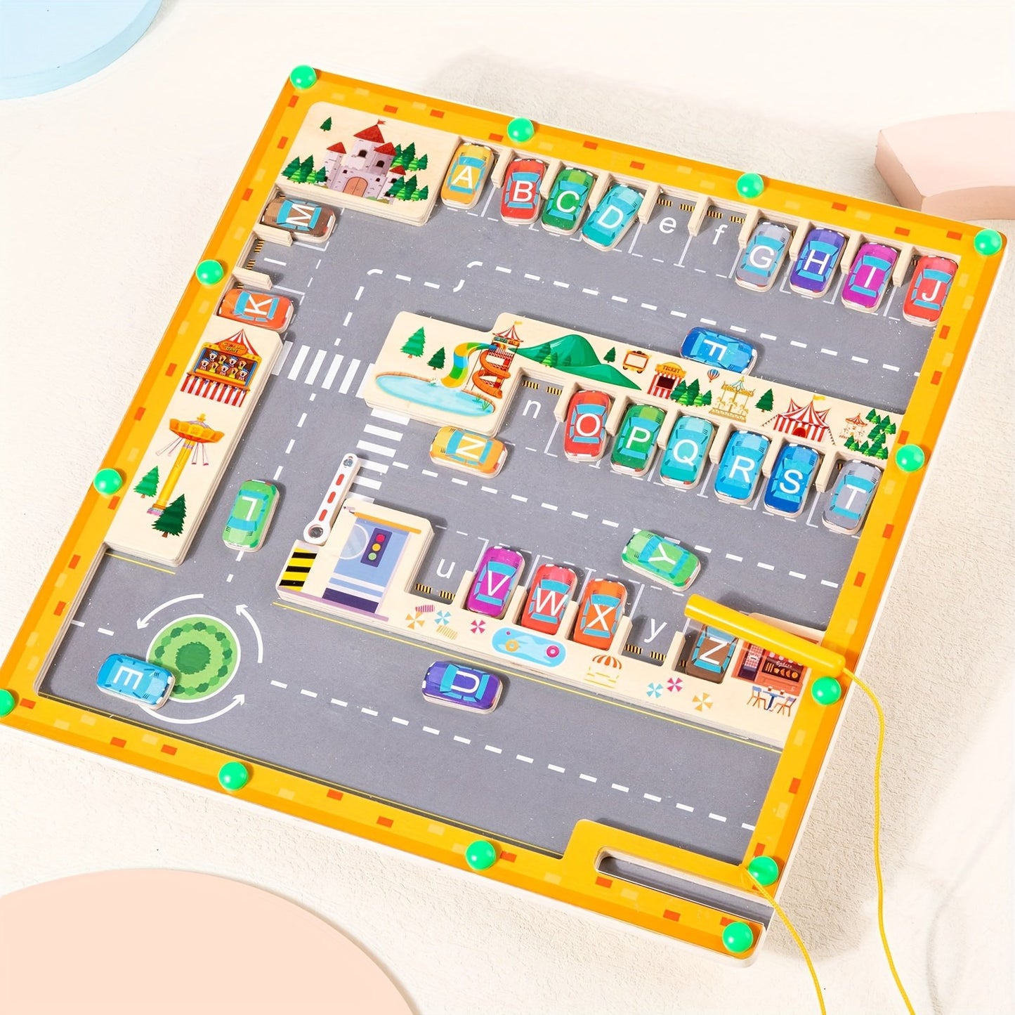 Magnetic Alphabet Maze Learning Toys, Montessori Fine Motor Skills Toys For 3+ Year Old, Wooden Learning Letter Toddler Puzzle Board, Kids Preschool Learning Activities, Toys