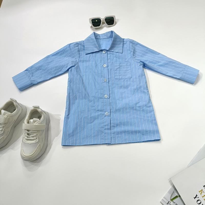 Girl's Striped Shirt Dress