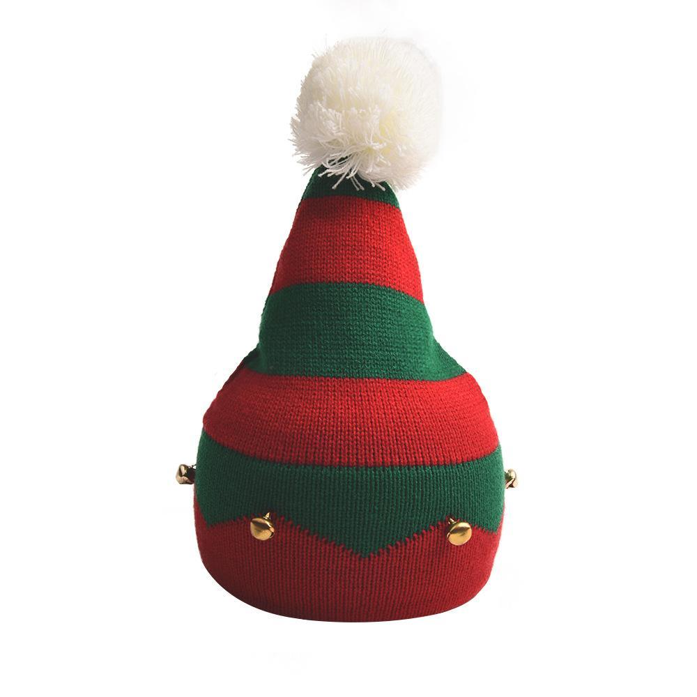 Christmas fur ball bell children's wool hat