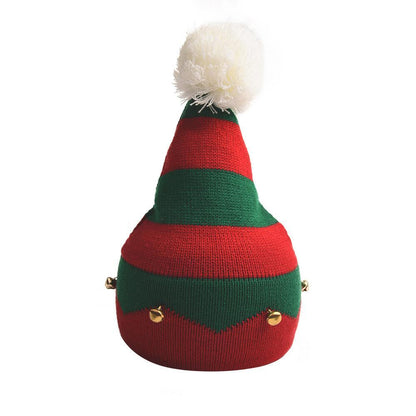 Christmas fur ball bell children's wool hat