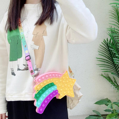 Children's Toy Bag Rainbow Star Diagonal Coin Purse