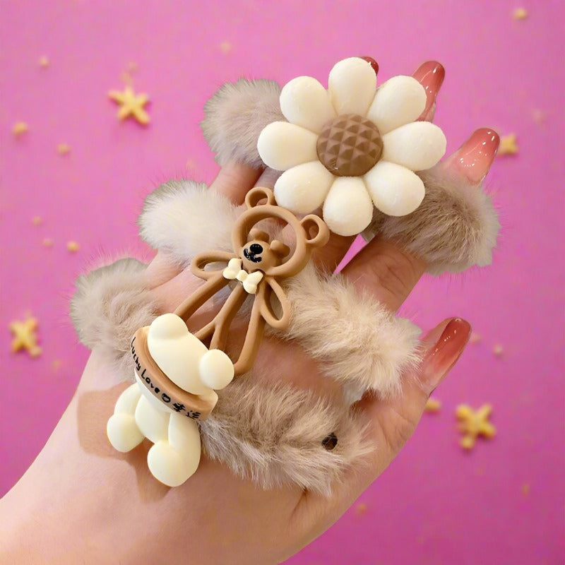 Children's Head Rope Bear Plush Hair Ring