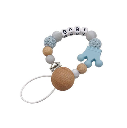 Silicone Crown Pacifier Clip Baby Teether Toy Anti-drop Chain