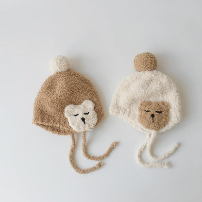 Baby's Hand-Knitted Ear Hood Hood