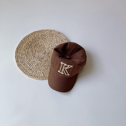 Parent-child Soft Top Embroidered Alphabet Visor Baseball Cap