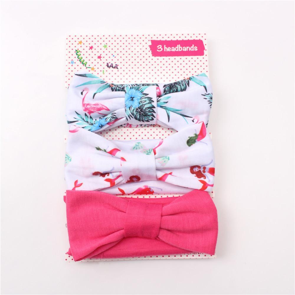 Baby Hair Band Three-piece Printed Headband Children's Bow
