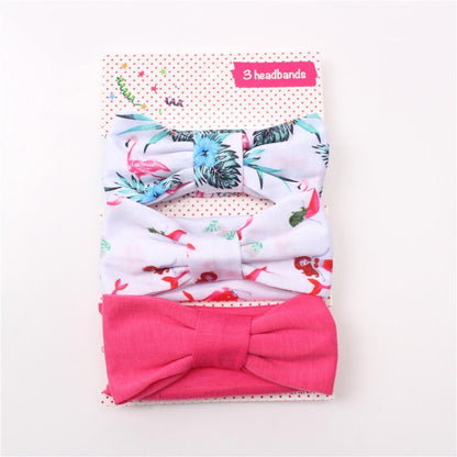 Baby Hair Band Three-piece Printed Headband Children's Bow