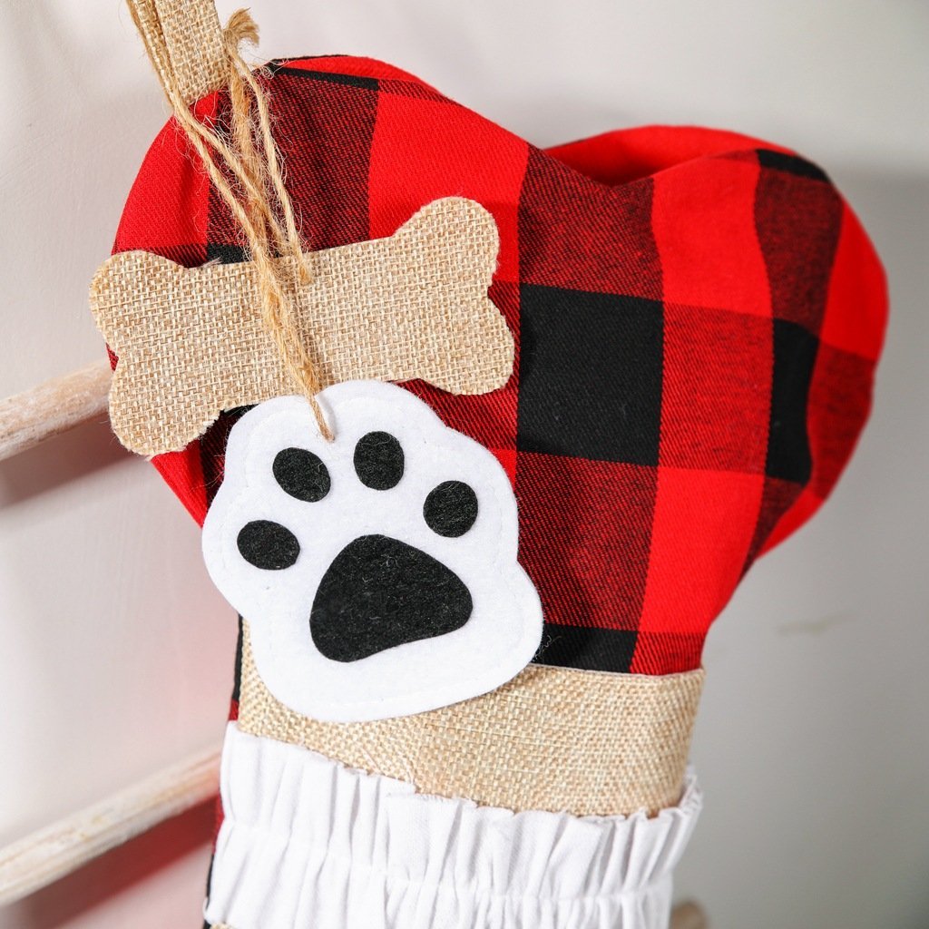 Christmas Decorations Bone Shape Socks Gift Bag