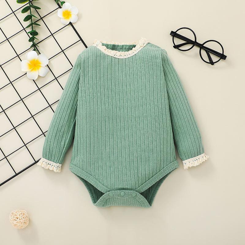 Baby Solid Color Climbing Suit Two-piece Set