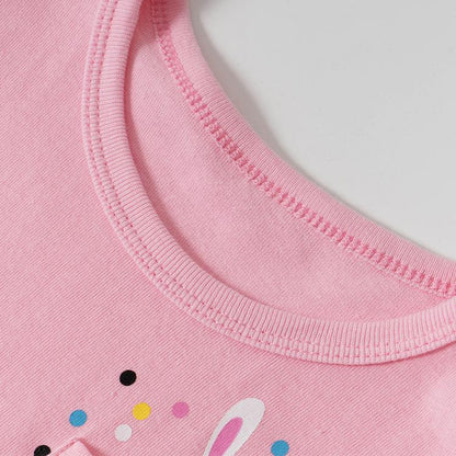 Children's short sleeved T-shirt cotton girls' top