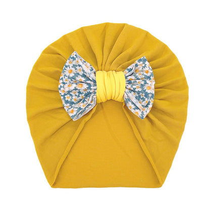 Cute Printed Bow Hat Children's Comfortable Warm Baby Hats