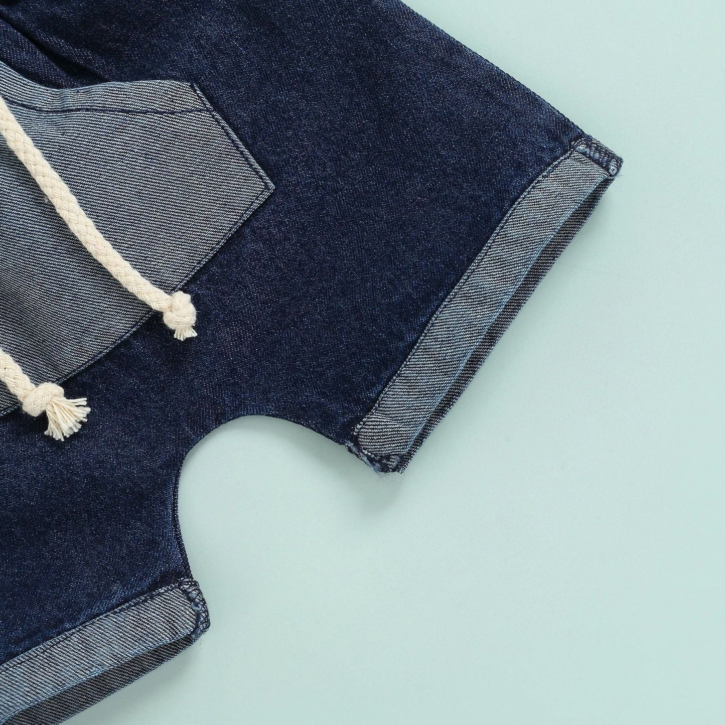 Cartoon T-shirt denim shorts two piece set