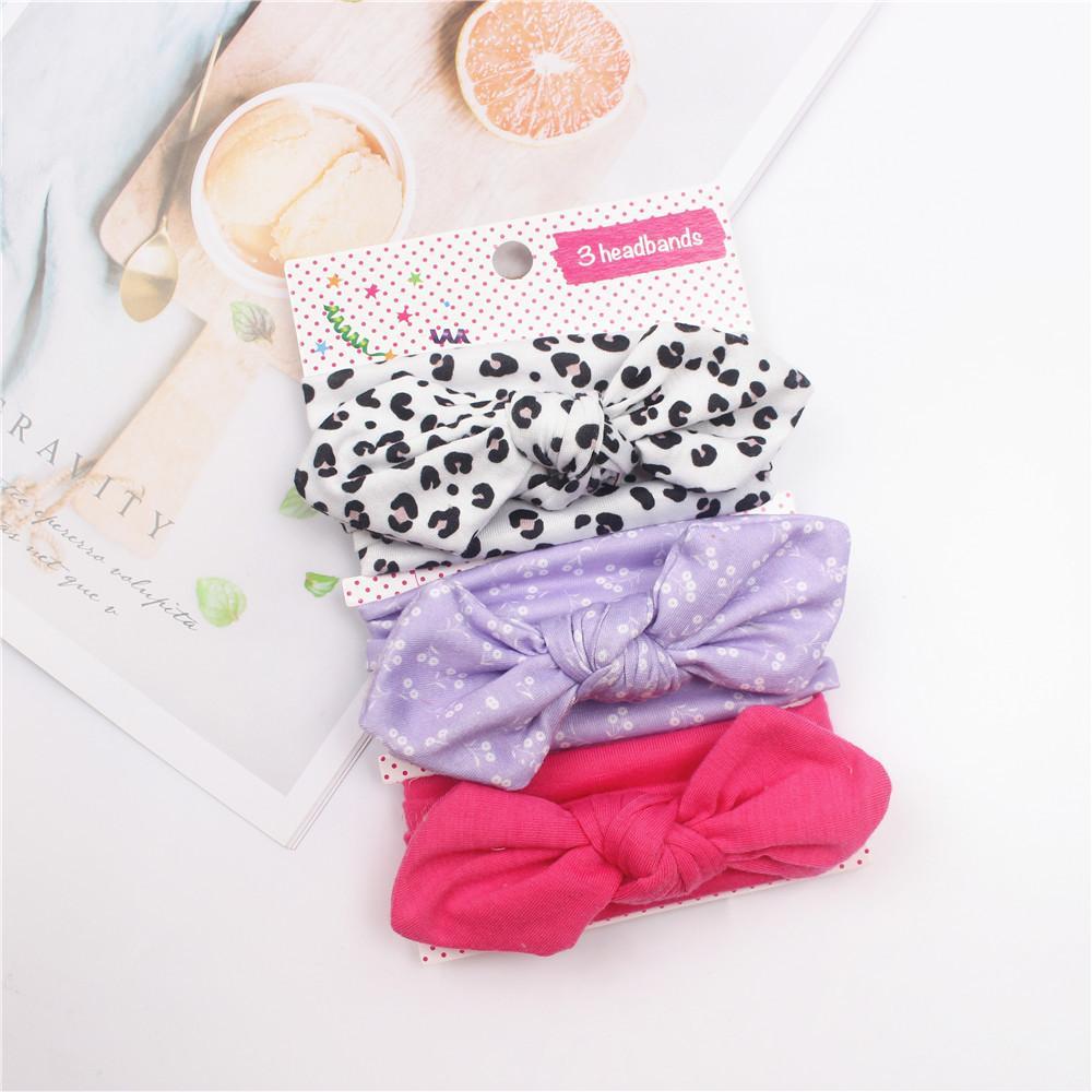 Baby Hair Band Three-piece Printed Headband Children's Bow