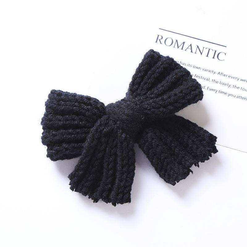 Children's Wool Bow Hairpin
