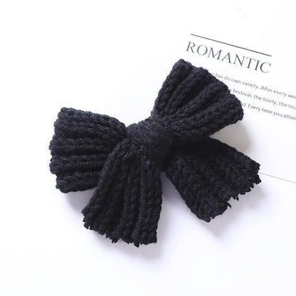 Children's Wool Bow Hairpin
