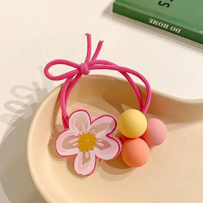 Cartoon Color Graffiti Hair Ring High Elastic Head Rope