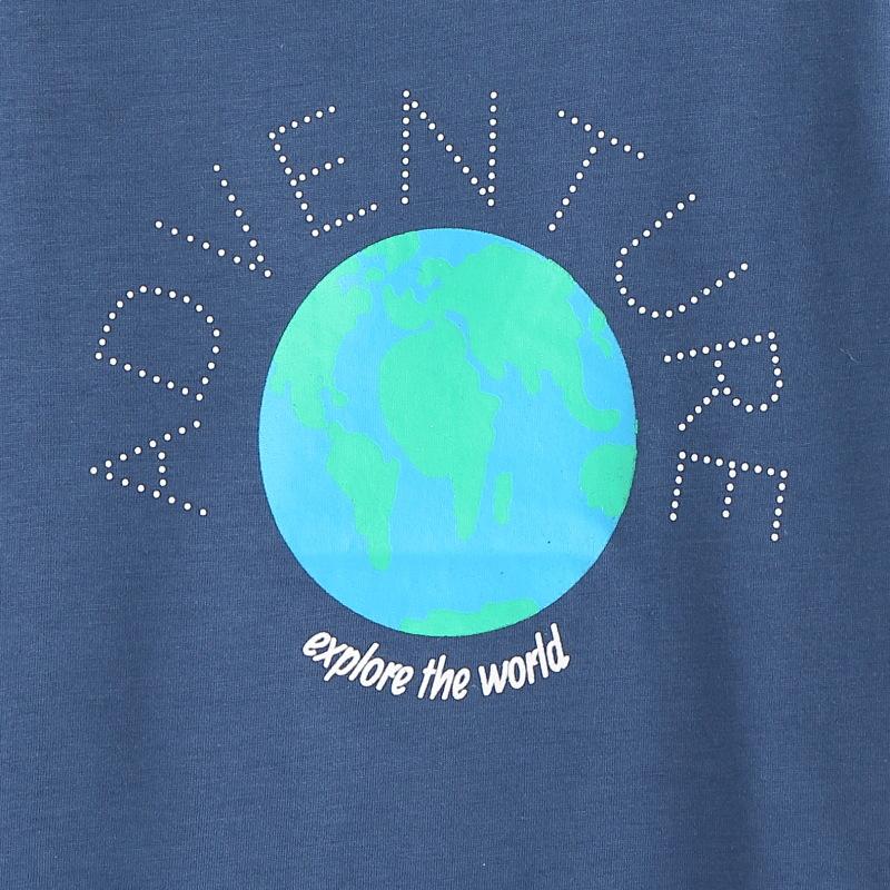 Children's short sleeve T-shirt cartoon dinosaur print T-shirt casual half sleeve T-shirt