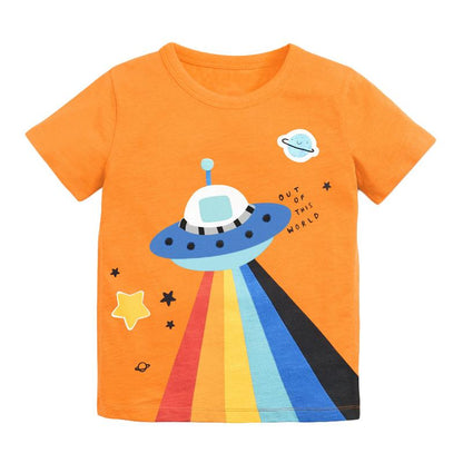 T-shirt Knitted Short Sleeved Children's Bottoming Shirt