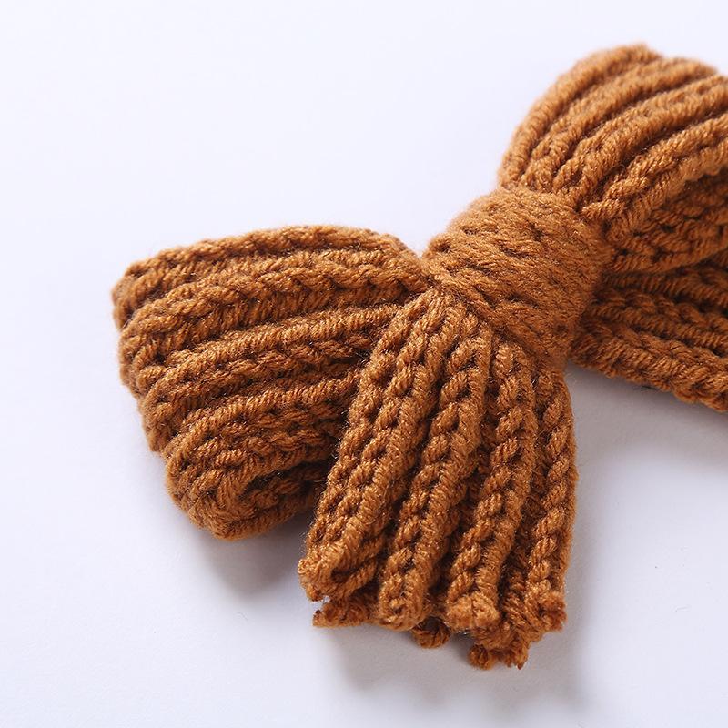Children's Wool Bow Hairpin