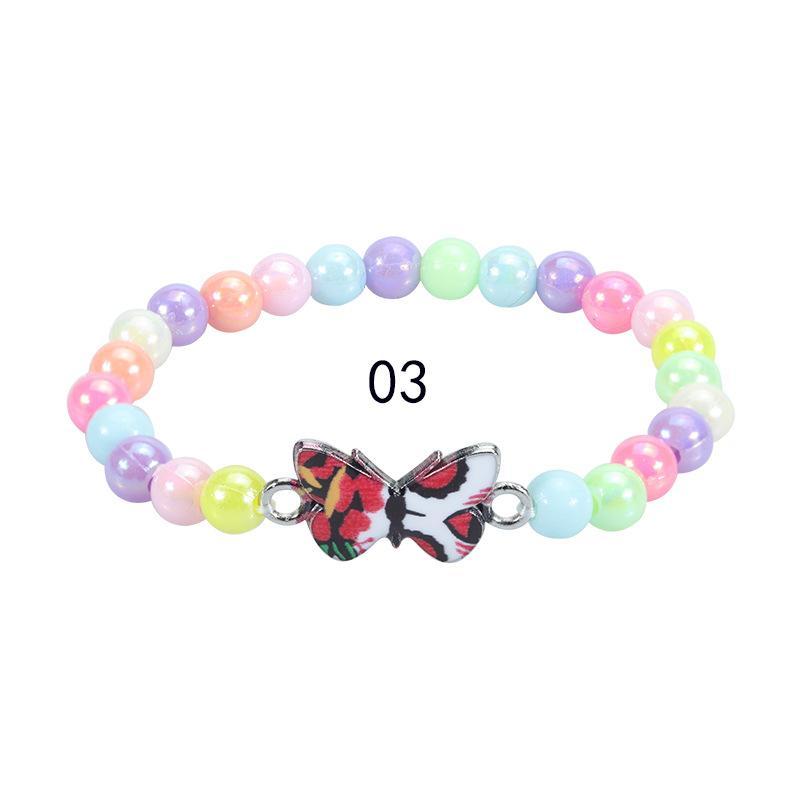 Children's Colorful Beaded Bracelet Colorful Butterfly Bracelet