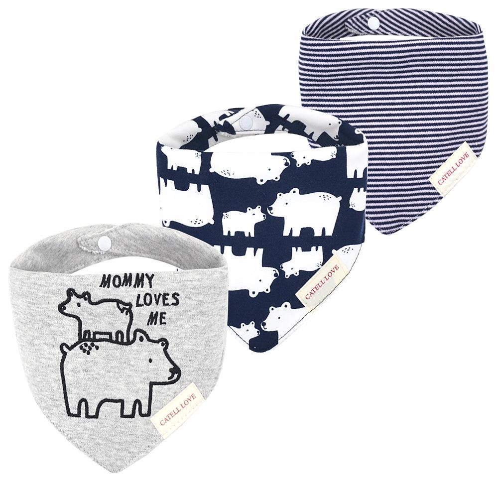 3pcs/set Baby Triangle Bib Saliva towel