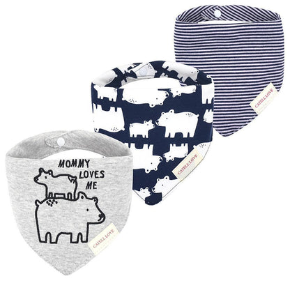 3pcs/set Baby Triangle Bib Saliva towel