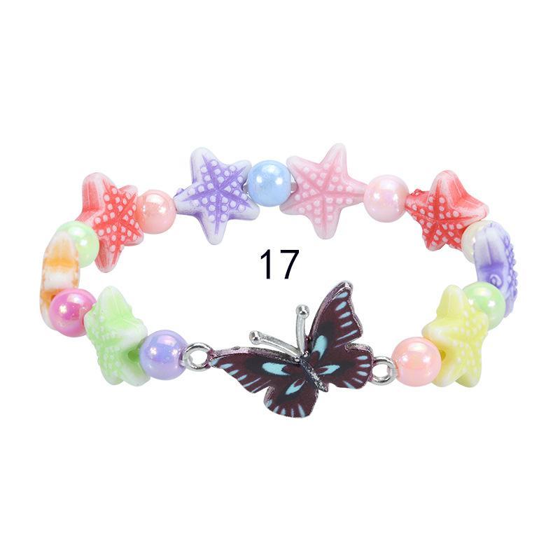 Children's Colorful Beaded Bracelet Colorful Butterfly Bracelet