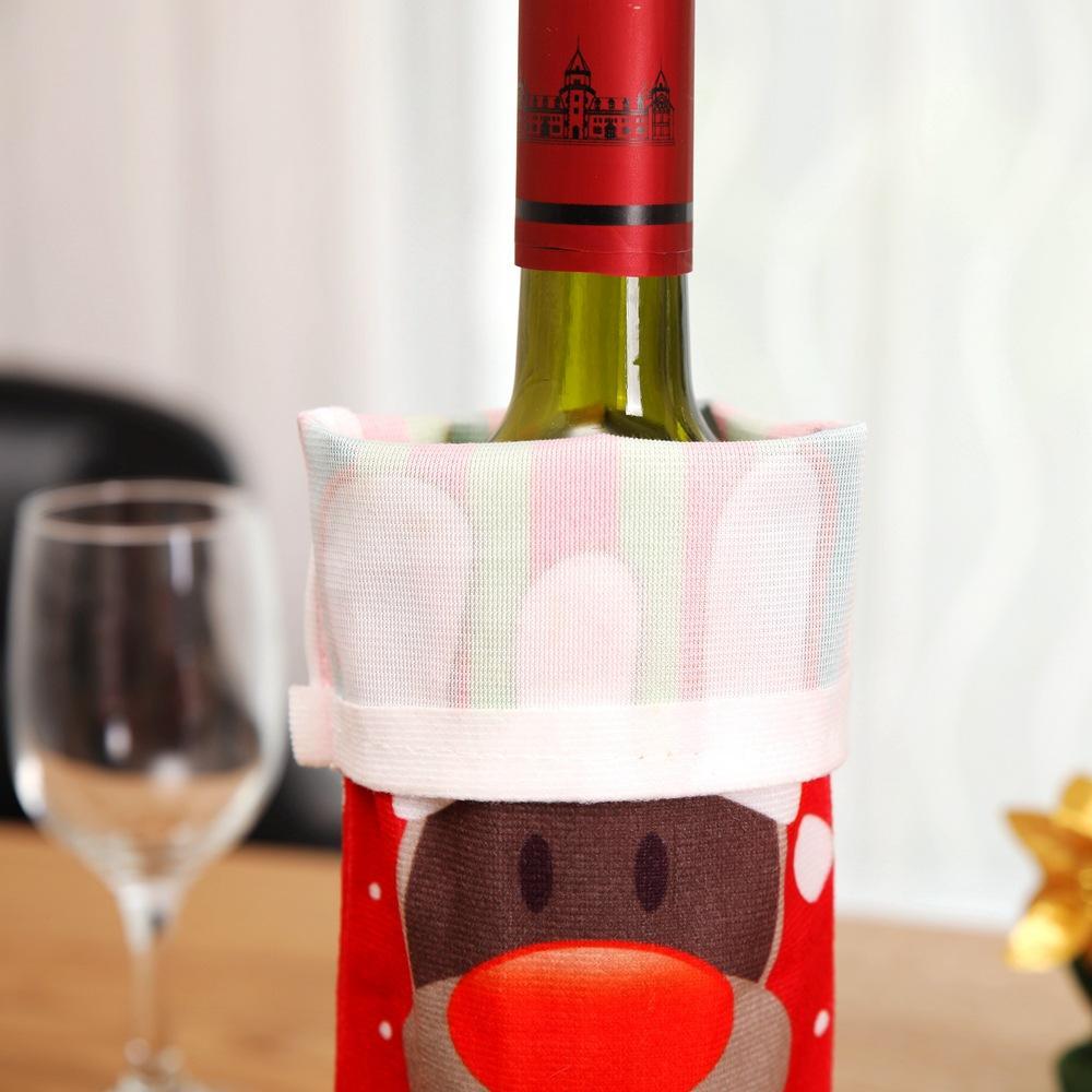 Christmas Decorations Red Wine Bottle Cover Party Supplies