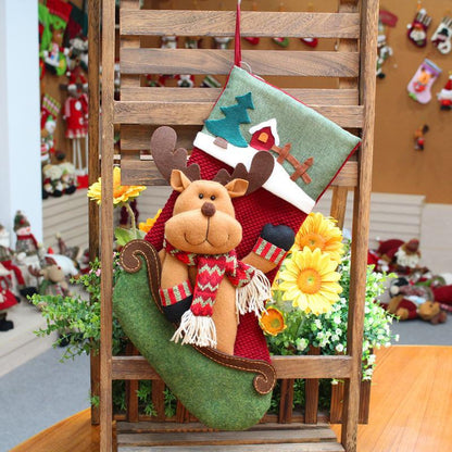 Christmas Large Socks Gift Bag Ornament Decoration
