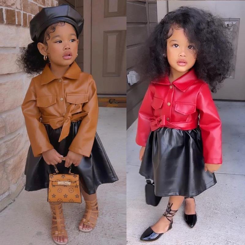 Girls' Kids Faux Leather Dress