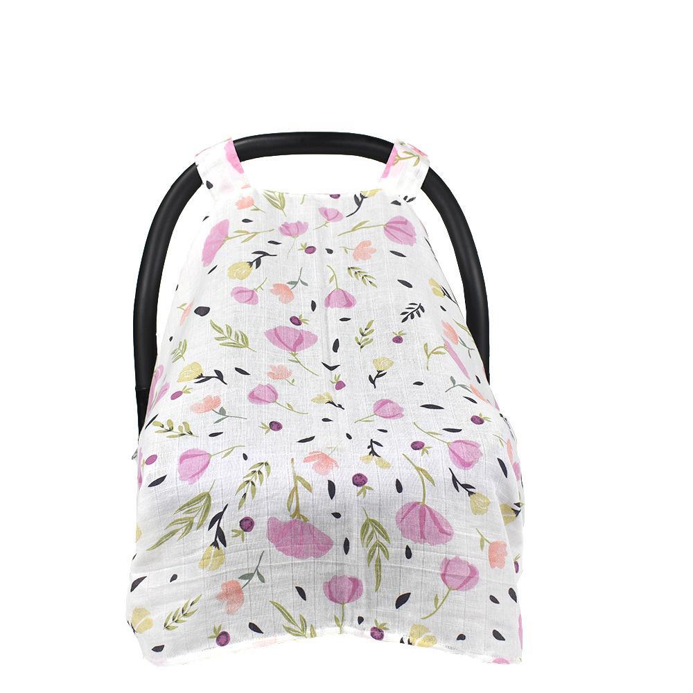 Soft Muslin Cotton Car Seat Canopy,Gauze Car Seat Cover
