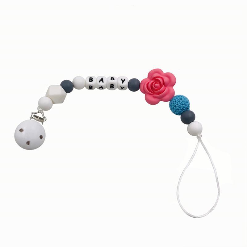 Baby Pacifier Clip Teether Toy Silicone Anti-drop Chain