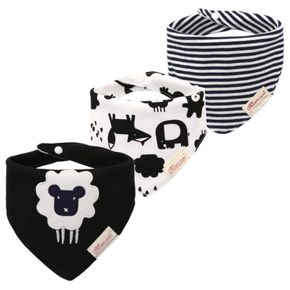 3pcs/set Baby Triangle Bib Saliva towel