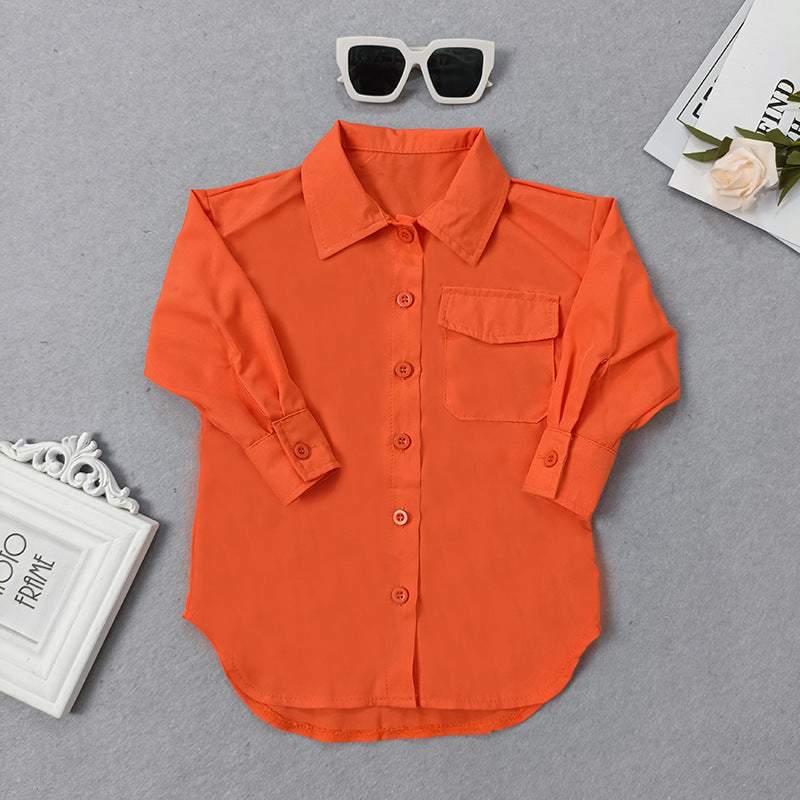 Girls' Casual Loose Shirt Long Sleeve Petticoat