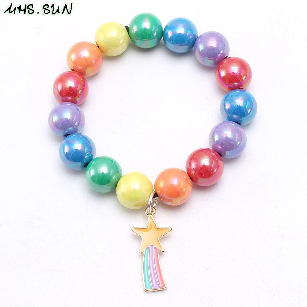 Rainbow Beaded Bracelet for Children