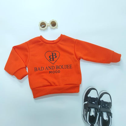 Girl's Long Sleeve Letter Print Sweat