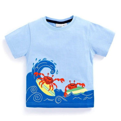 Boys' short sleeved cartoon T-shirt