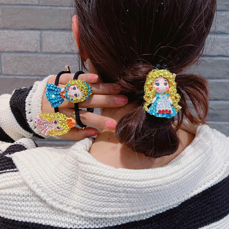 Children's Cute Cartoon Hair Circle Bangle Hair Rope