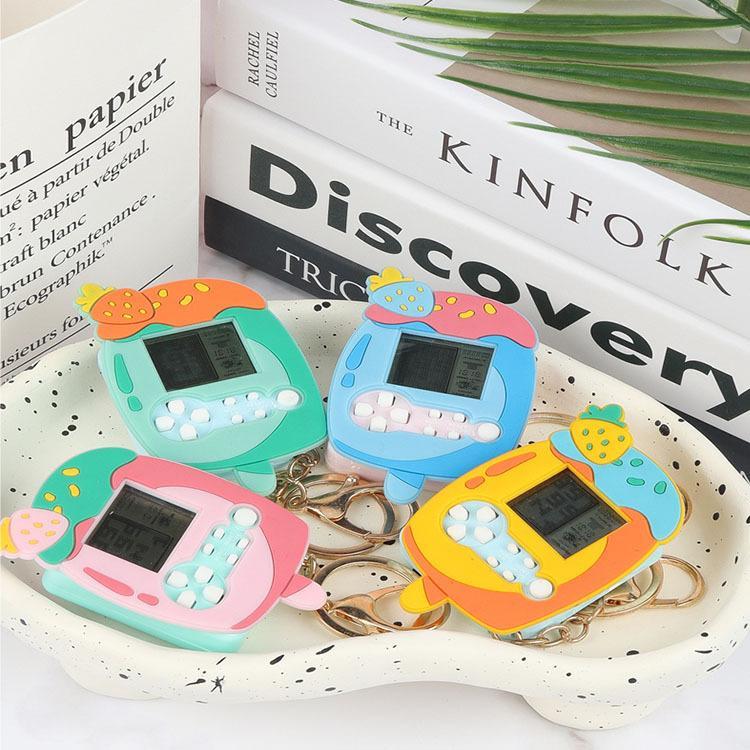 Strawberry Ice Cream Game Pendant Keychain