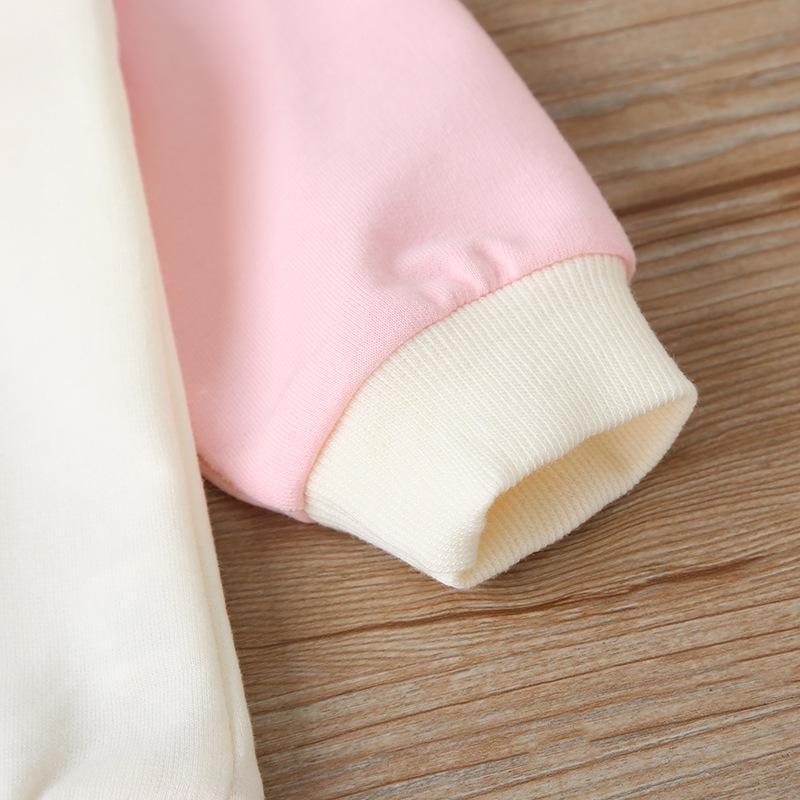Long Sleeve Sweat Suit Striped Hooded Jacket Pants Two-Piece Set