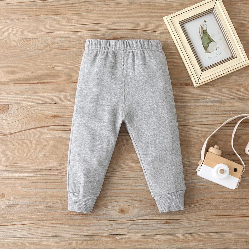 Baby Zipper Three-piece Long Sleeve Pants Set