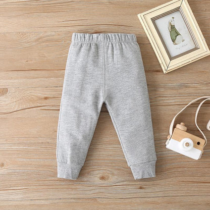 Baby Zipper Three-piece Long Sleeve Pants Set