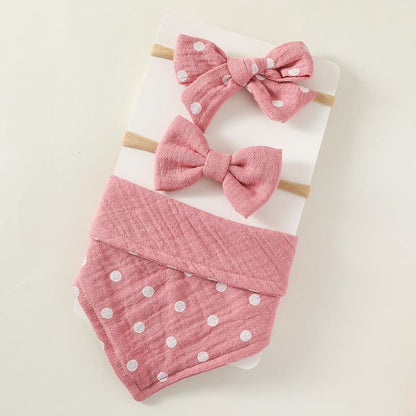Baby Saliva Towel Nylon Headband Set