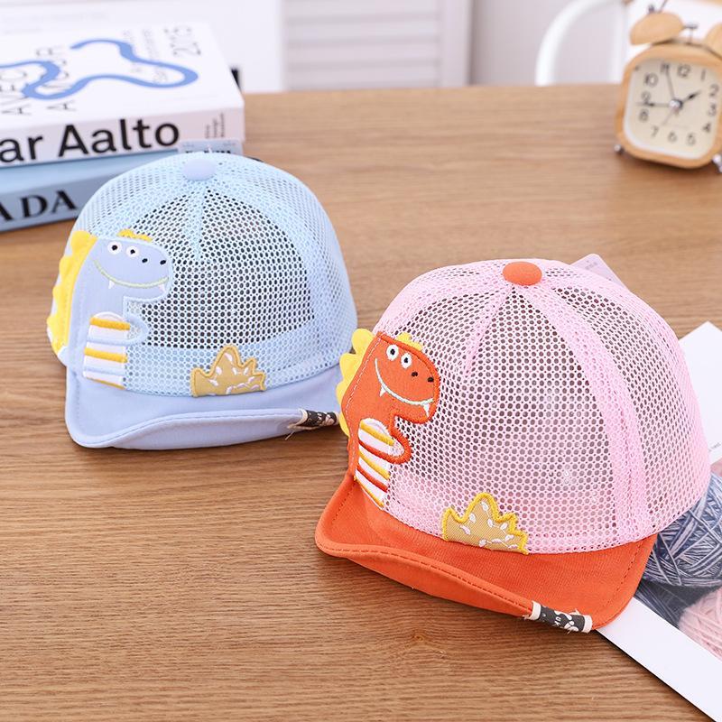 Children's Outdoor Cute Dinosaur Print Mesh Cap