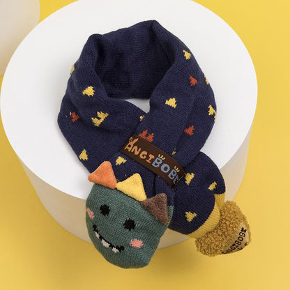 Cartoon Children's Warm Knit Hat Scarf