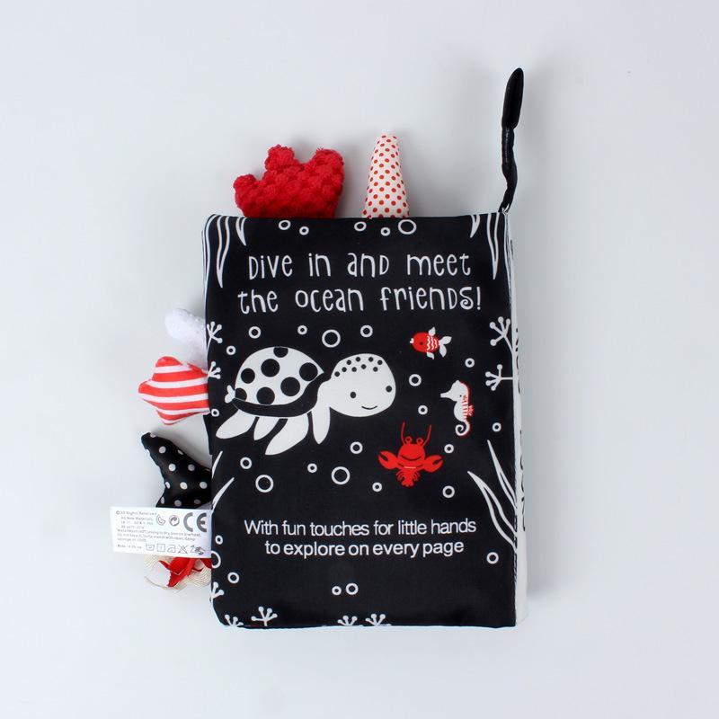 Baby Cloth Book, Stereoscopic Tail Can't Tear Books Toys