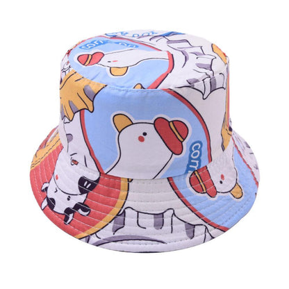 Children's Cartoon Printed Fisherman's Hat