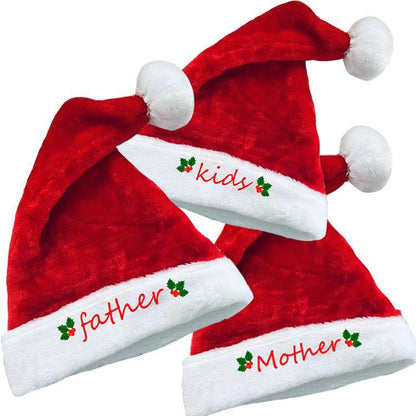 Plush Christmas Family Hat
